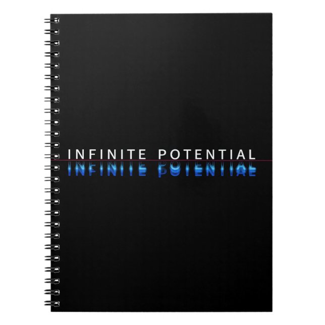 "Unendliches Potenzial" Motivations-Spiralblock Notizblock (Vorderseite)