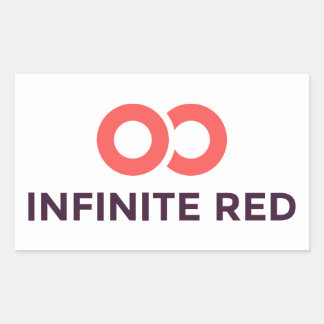 Unendliches Rotes Logo Rechteckiger Aufkleber