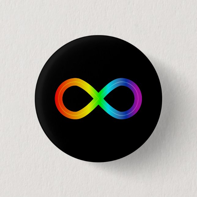 Unendliches Spektrum die Autismus-Rainbow-Verbindu Button (Vorderseite)