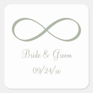 Unendliches Symbol der Wüste Save the Date Quadratischer Aufkleber