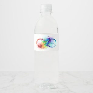 Unendliches Symbol mit Regenbogenfederhalter