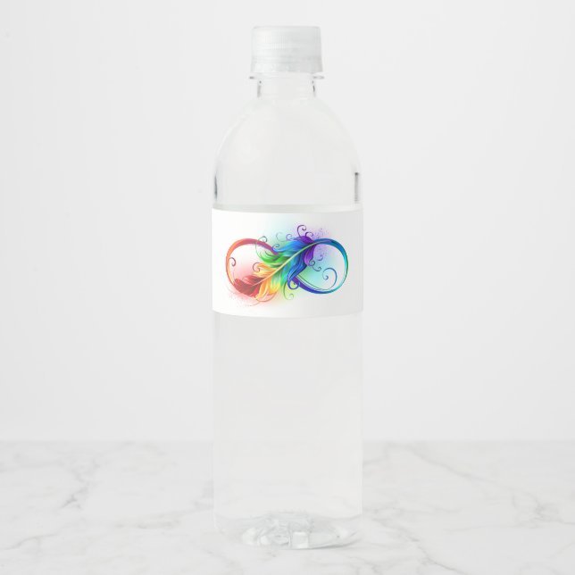 Unendliches Symbol mit Regenbogenfederhalter (Vorderseite)