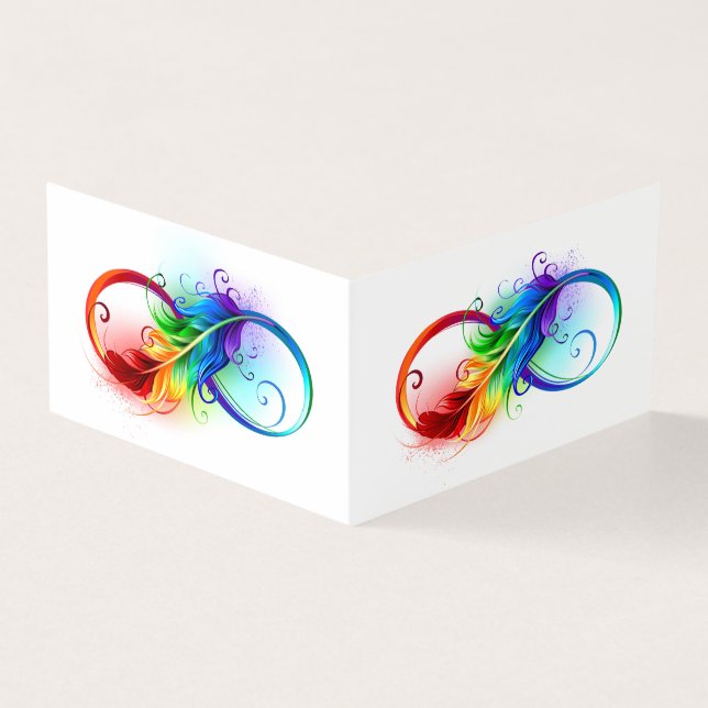 Unendliches Symbol mit Regenbogenfederhalter (Vorderseite)