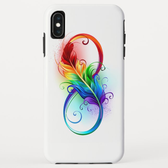 Unendliches Symbol mit Regenbogenfederhalter Case-Mate iPhone Hülle (Rückseite)