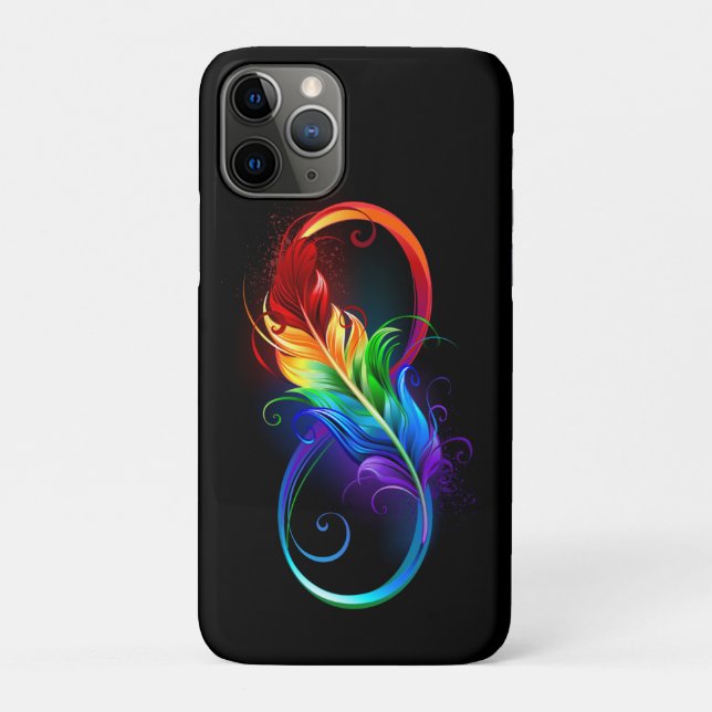 Unendliches Symbol mit Regenbogenfederhalter Case-Mate iPhone Hülle (Rückseite)