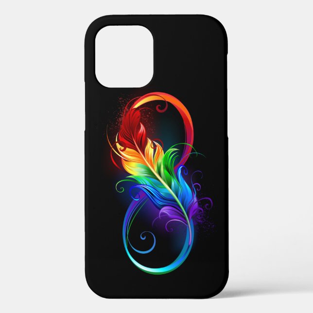 Unendliches Symbol mit Regenbogenfederhalter Case-Mate iPhone Hülle (Rückseite)