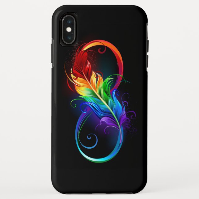 Unendliches Symbol mit Regenbogenfederhalter Case-Mate iPhone Hülle (Rückseite)