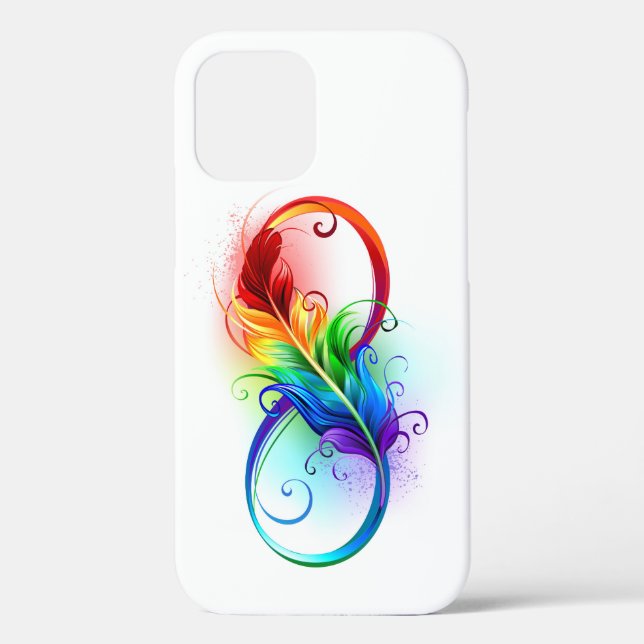 Unendliches Symbol mit Regenbogenfederhalter Case-Mate iPhone Hülle (Rückseite)