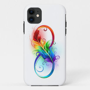 Unendliches Symbol mit Regenbogenfederhalter Case-Mate iPhone Hülle