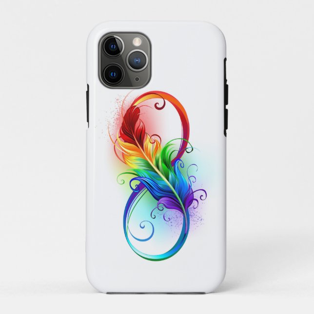 Unendliches Symbol mit Regenbogenfederhalter Case-Mate iPhone Hülle (Rückseite)