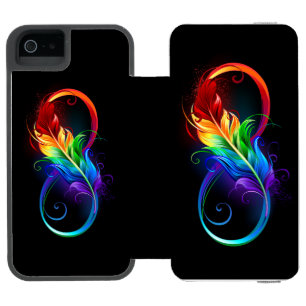 Unendliches Symbol mit Regenbogenfederhalter Incipio Watson™ iPhone 5 Geldbörsen Hülle