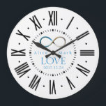 Unendlichkeit der Liebe | Forever Geschenke Große Wanduhr<br><div class="desc">Science Symbol Design - ideal für Studenten,  Mathematiker,  Mathematiker,  Mathematiker/Naturwissenschaftler,  Professoren,  Forscher oder für alle Wissenschaftler,  die Sie da draußen vorfinden!</div>