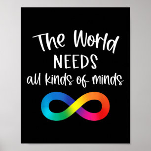 Unendlichkeit die Welt braucht alle Arten von Mind Poster