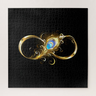 Unendlichkeit mit Golden Peacock Feather
