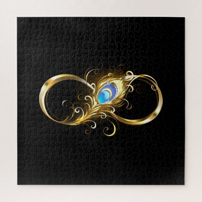 Unendlichkeit mit Golden Peacock Feather (Vertikal)