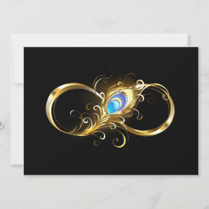 Unendlichkeit mit Golden Peacock Feather