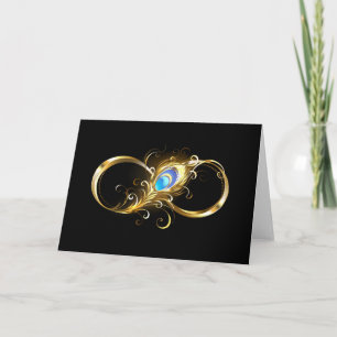 Unendlichkeit mit Golden Peacock Feather