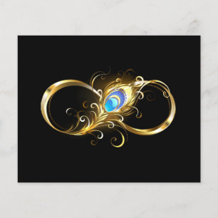 Unendlichkeit mit Golden Peacock Feather
