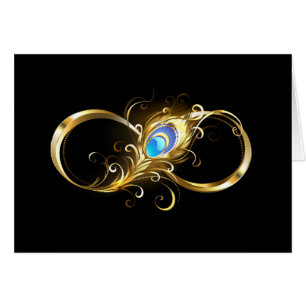 Unendlichkeit mit Golden Peacock Feather
