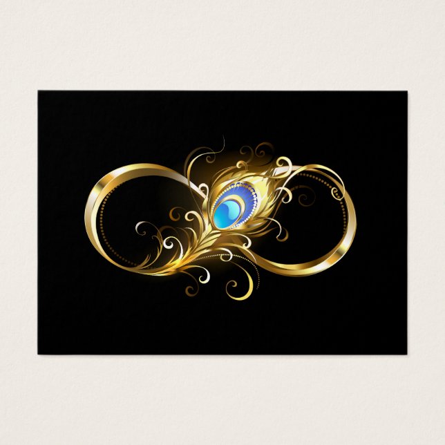 Unendlichkeit mit Golden Peacock Feather (Vorderseite)