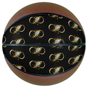 Unendlichkeit mit Golden Peacock Feather Basketball