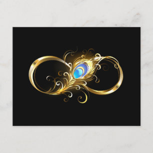 Unendlichkeit mit Golden Peacock Feather Begleitkarte