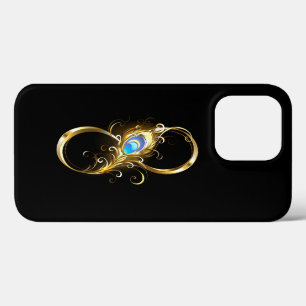 Unendlichkeit mit Golden Peacock Feather Case-Mate iPhone Hülle