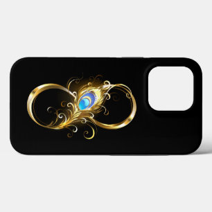 Unendlichkeit mit Golden Peacock Feather Case-Mate iPhone Hülle
