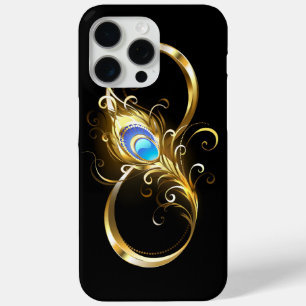 Unendlichkeit mit Golden Peacock Feather Case-Mate iPhone Hülle