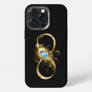 Unendlichkeit mit Golden Peacock Feather iPhone 13 Pro Hülle