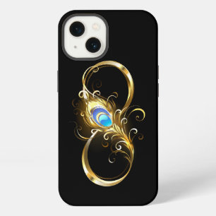 Unendlichkeit mit Golden Peacock Feather iPhone Hülle