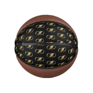 Unendlichkeit mit Golden Peacock Feather Mini Basketball