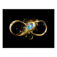 Unendlichkeit mit Golden Peacock Feather