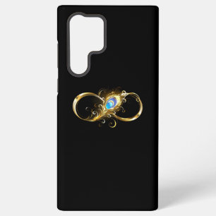 Unendlichkeit mit Golden Peacock Feather Samsung Galaxy Hülle