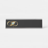 Unendlichkeit mit Golden Peacock Feather