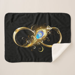 Unendlichkeit mit Golden Peacock Feather Sherpadecke