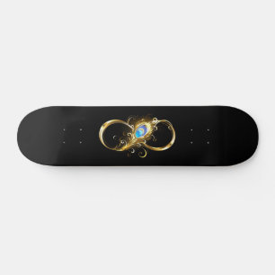 Unendlichkeit mit Golden Peacock Feather Skateboard