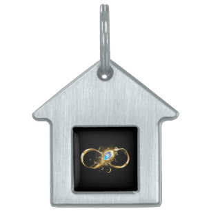 Unendlichkeit mit Golden Peacock Feather Tiermarke