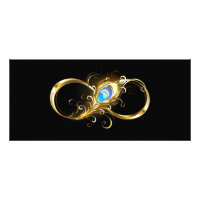 Unendlichkeit mit Golden Peacock Feather
