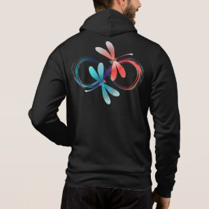 Unendlichkeit mit leuchtenden Libellen Hoodie