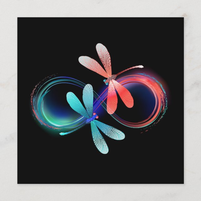 Unendlichkeit mit leuchtenden Libellen Programm (Vorderseite)
