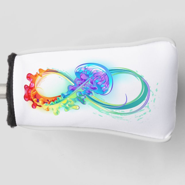 Unendlichkeit mit Rainbow Jellyfish Golf Headcover (Vorderseite)