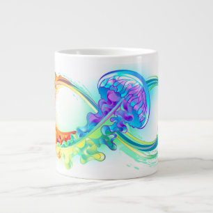 Unendlichkeit mit Rainbow Jellyfish Jumbo-Tasse