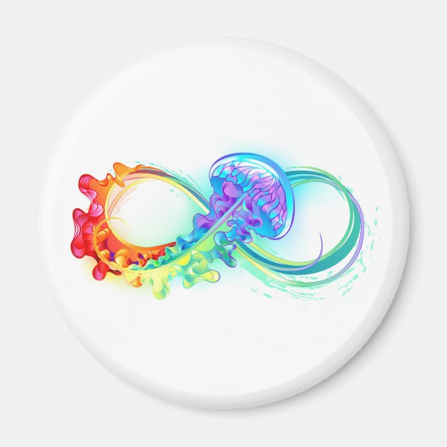 Unendlichkeit mit Rainbow Jellyfish Magnet (Vorne)
