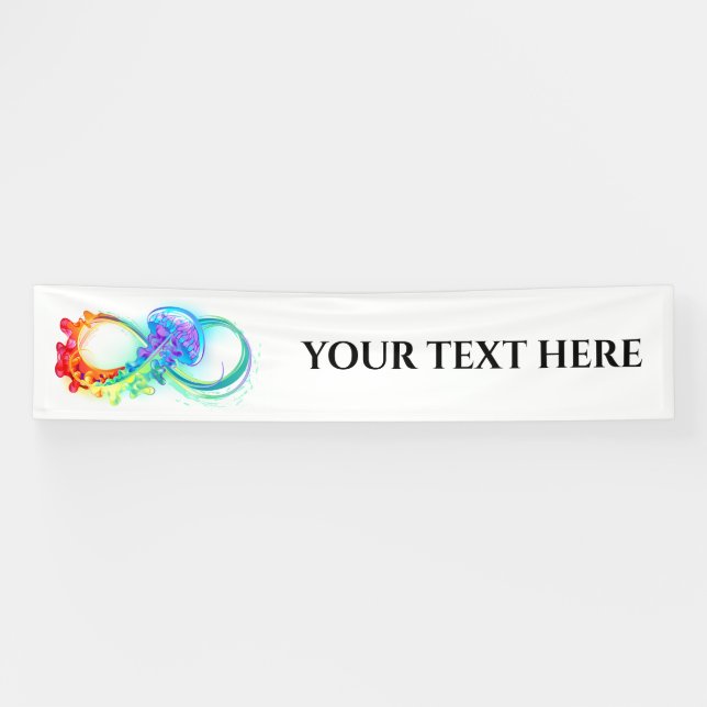 Unendlichkeit mit Regenbogenqualle Banner (Horizontal)