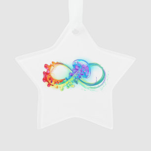 Unendlichkeit mit Regenbogenqualle Ornament
