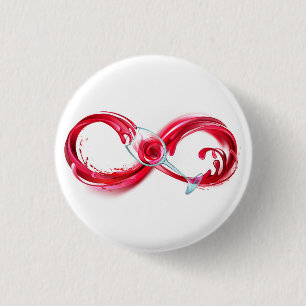 Unendlichkeit mit Rotwein Button