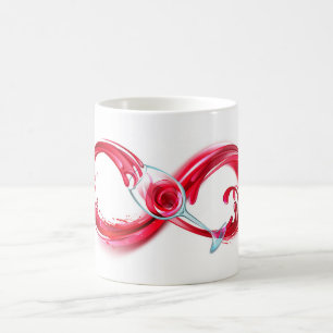Unendlichkeit mit Rotwein Kaffeetasse