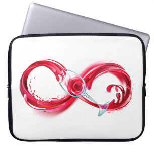 Unendlichkeit mit Rotwein Laptopschutzhülle