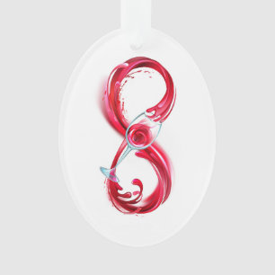 Unendlichkeit mit Rotwein Ornament